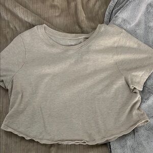 Women's Gray Crop Top